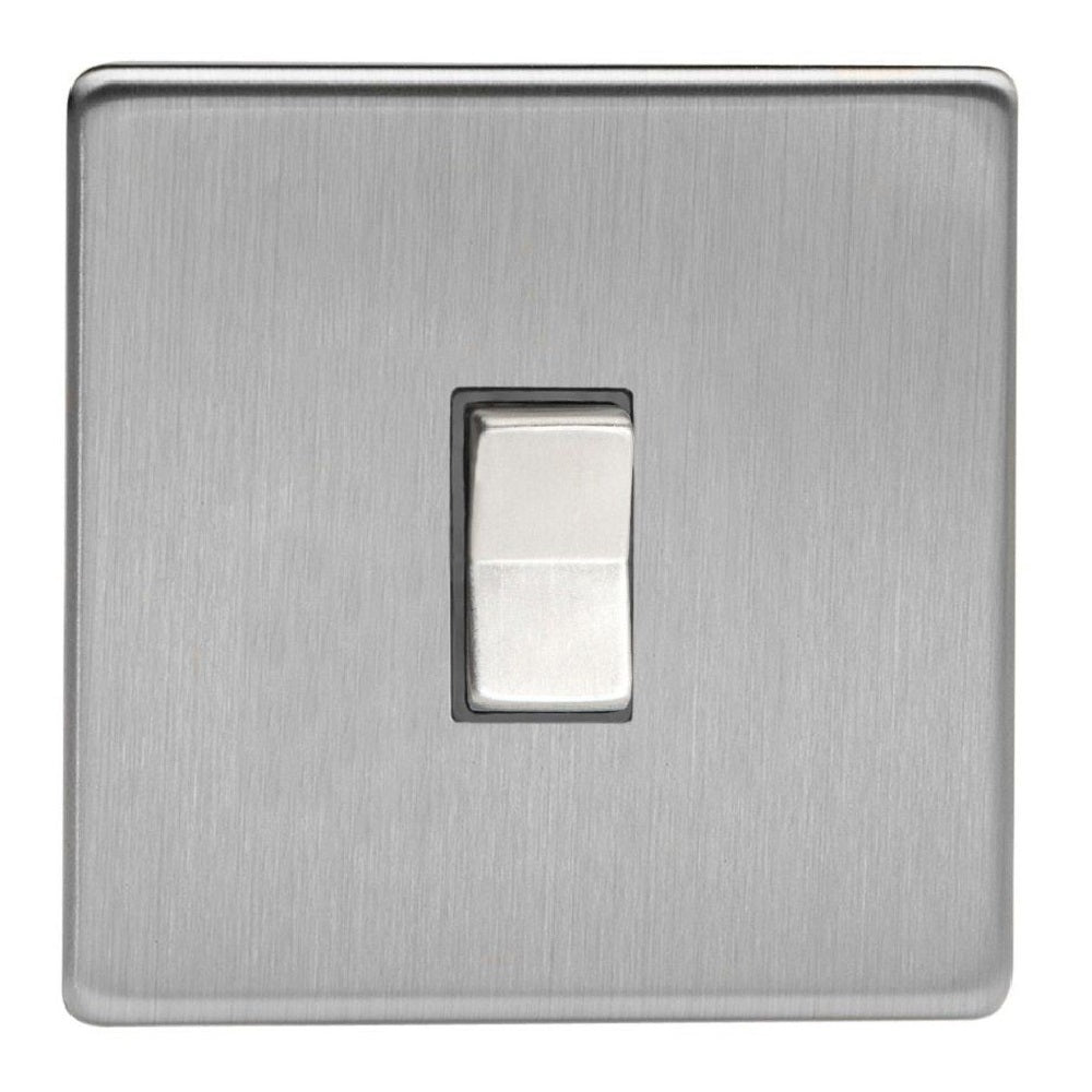 Varilight XDSR1S | Brushed Steel Screwless Retractive Switch