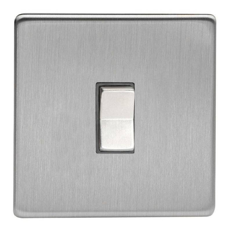 Varilight XDSR1S | Brushed Steel Screwless Retractive Switch