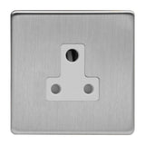 Varilight XDSRP5AWS | Brushed Steel Screwless Round Pin Socket