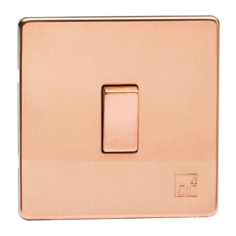 Varilight XDY1S.AC | Antimicrobial Copper Screwless Rocker Switch | XDY1SAC
