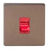 Brushed Bronze Screwless Urban Cooker Switch 45A (Single Plate)