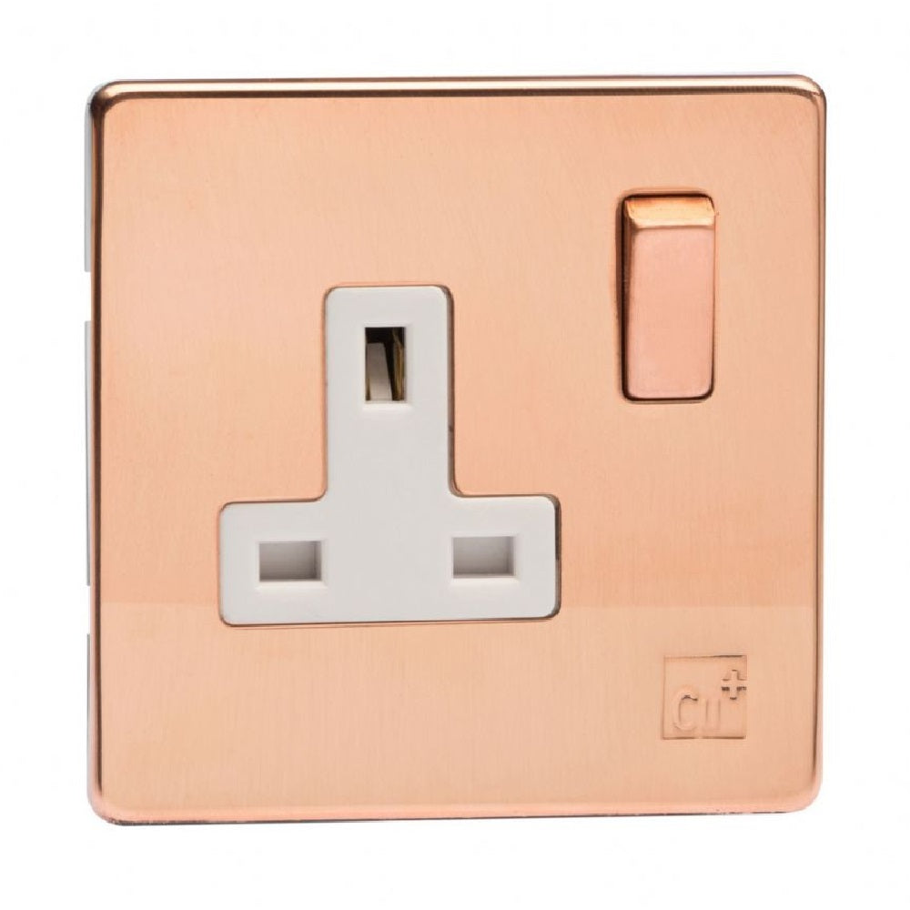 Varilight XDY4WS.AC | Antimicrobial Copper Screwless Double Pole Socket | XDY4WSAC