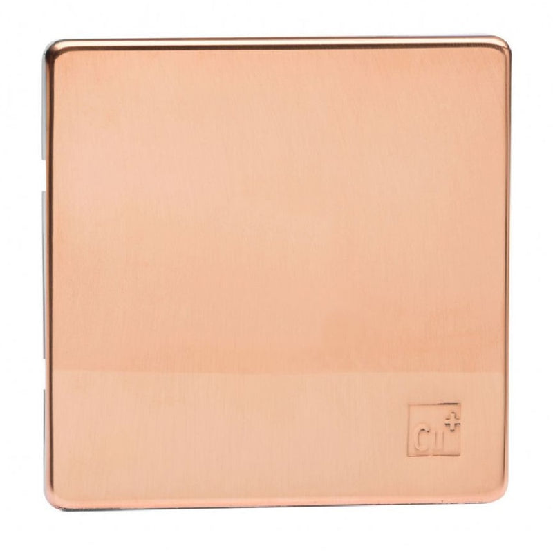 Varilight XDYSBS.AC | Antimicrobial Copper Screwless Blank Plate | XDYSBSAC