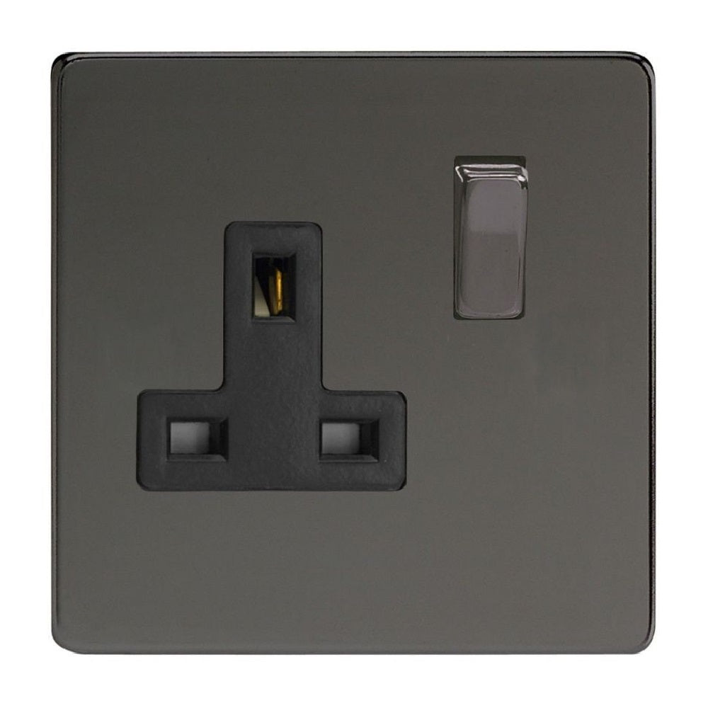 Varilight XDi4BS | Iridium Black Screwless Double Pole Socket