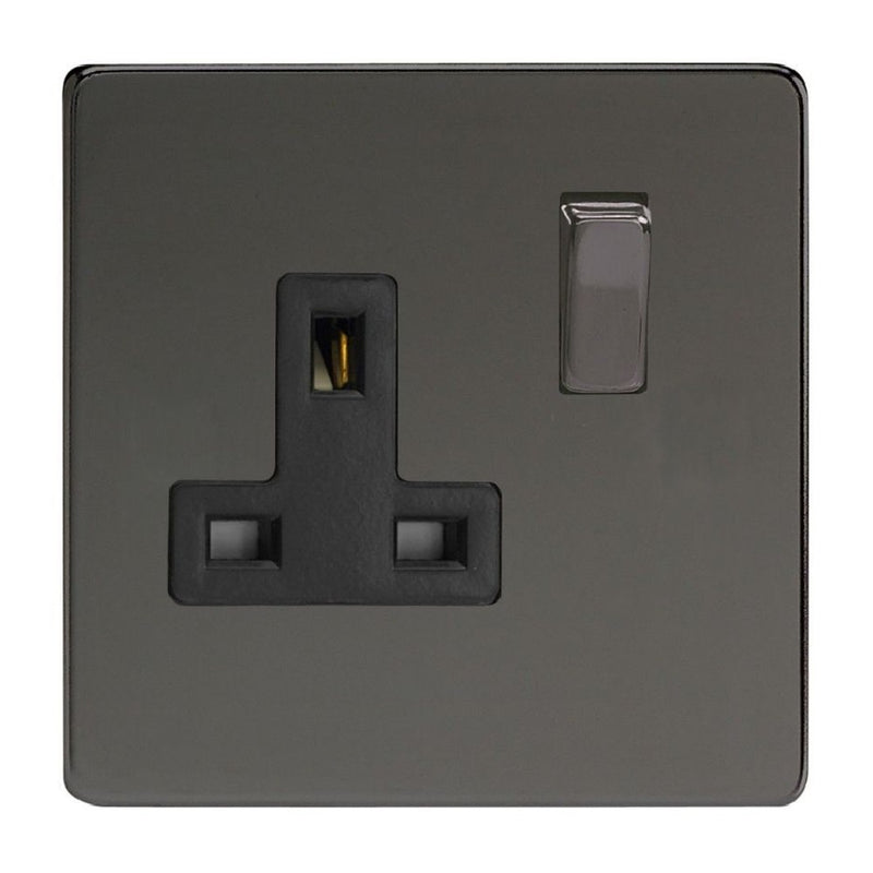 Varilight XDi4BS | Iridium Black Screwless Double Pole Socket