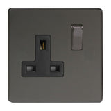 Varilight XDi4BS | Iridium Black Screwless Double Pole Socket