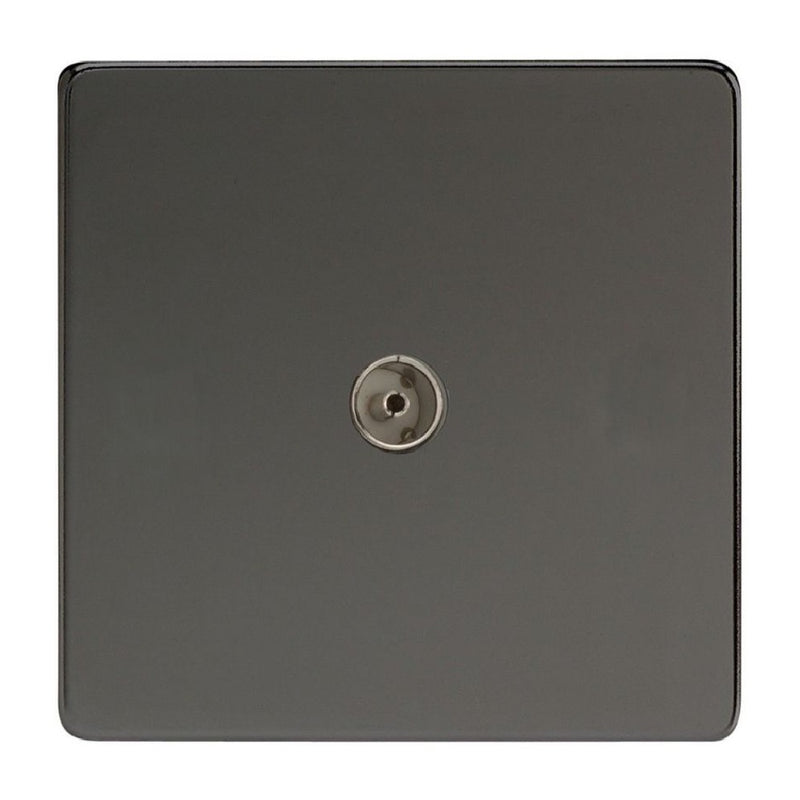 Varilight XDi8S | Iridium Black Screwless TV Socket