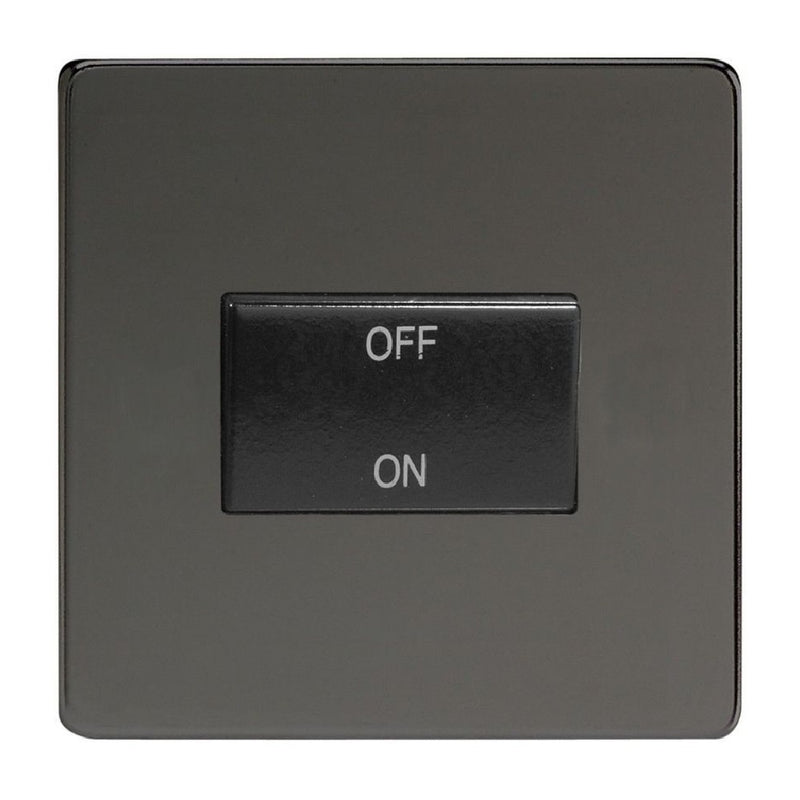Varilight XDiFIBS | Iridium Black Screwless Fan Isolating Switch