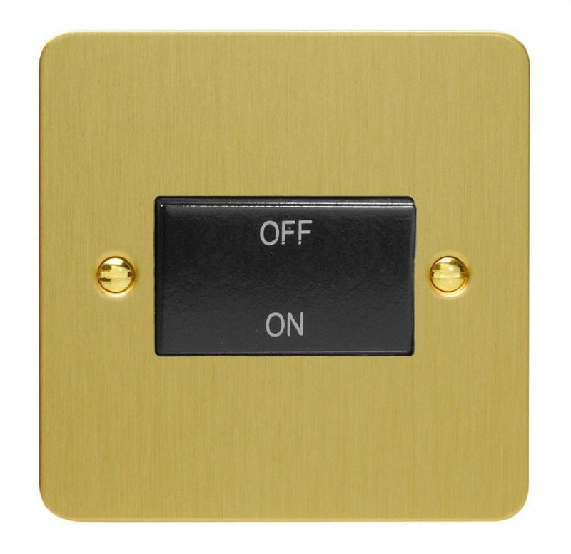 Varilight XFBFIB | Brushed Brass Ultraflat Fan Isolating Switch