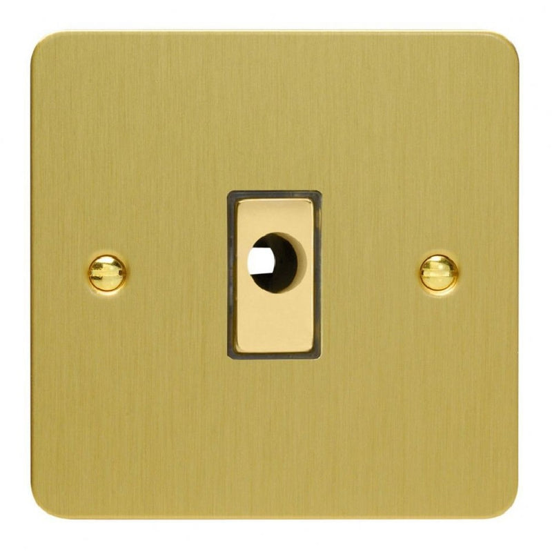 Varilight XFBFOD | Brushed Brass Ultraflat Flex Outlet Plate