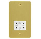 Varilight XFBSSW | Brushed Brass Ultraflat Shaver Socket