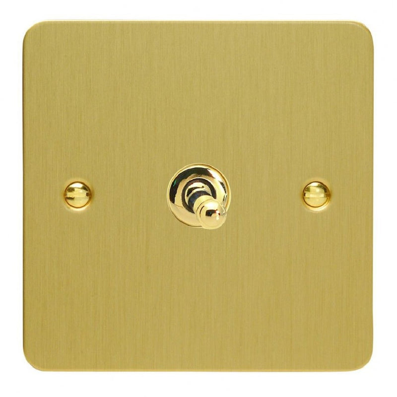 Varilight XFBT7 | Brushed Brass Ultraflat Intermediate Switch