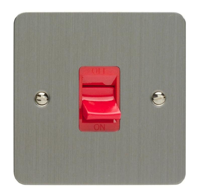 Varilight XFS45S | Brushed Steel Ultraflat Cooker Switch