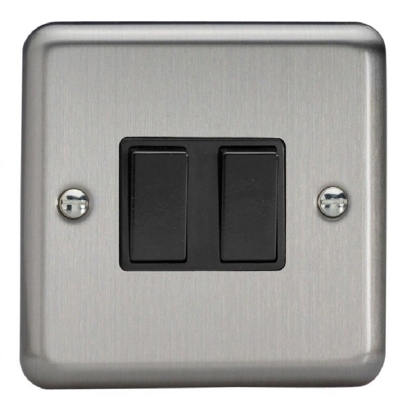 Varilight XS2B | Matt Chrome Rocker Switch