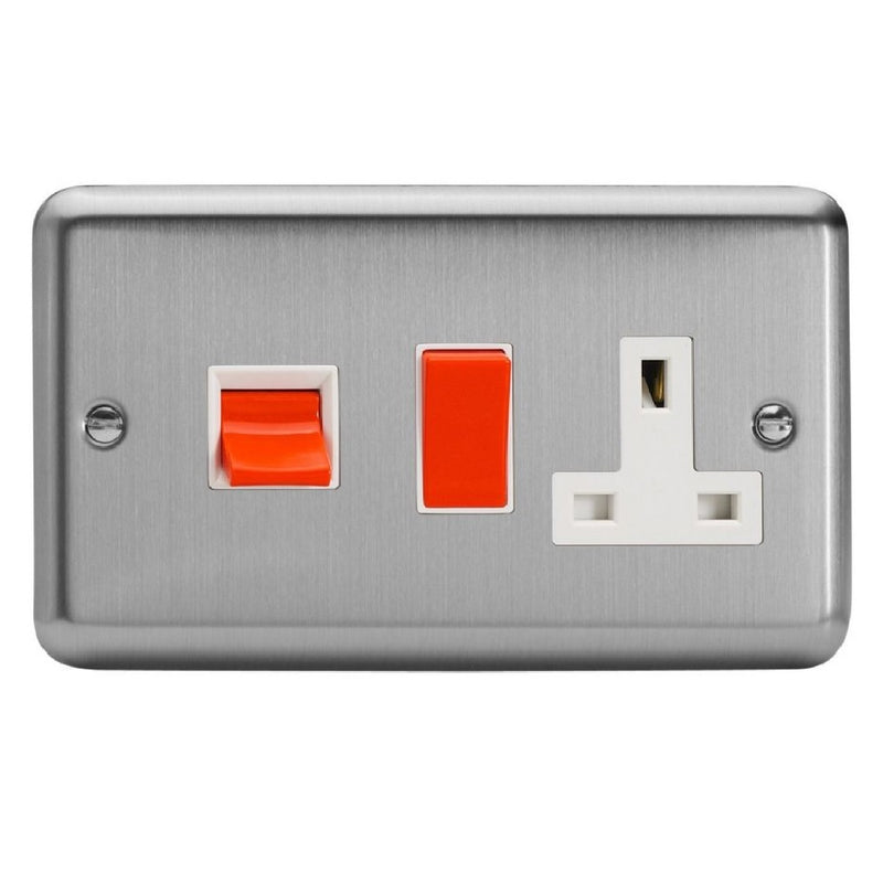 Varilight XS45PW | Matt Chrome Cooker Switch