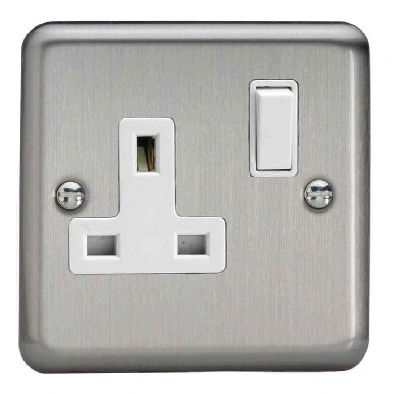 Varilight XS4W | Matt Chrome Switched Socket