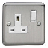 Varilight XS4W | Matt Chrome Switched Socket