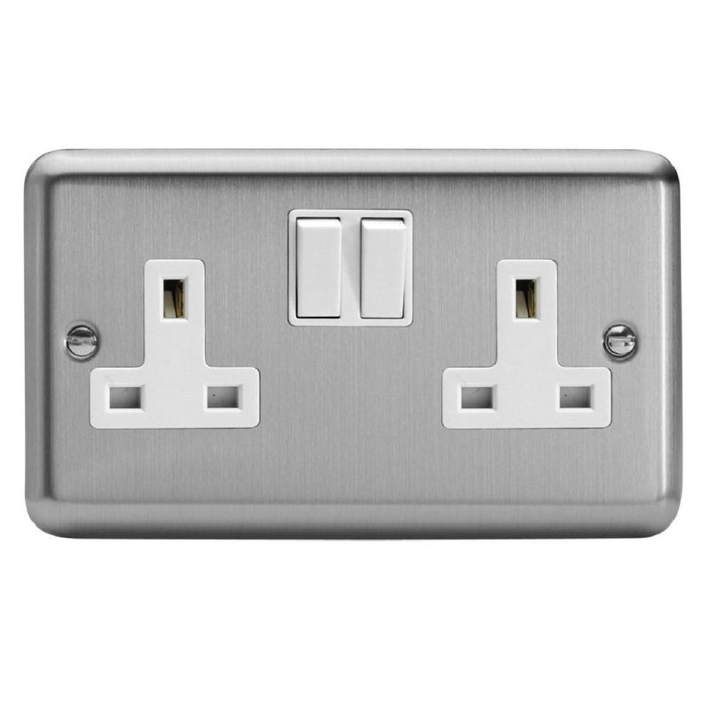 Varilight XS5W | Matt Chrome Switched Socket