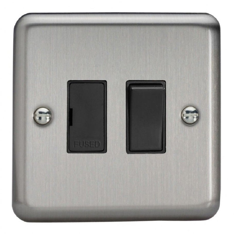 Varilight XS6B | Matt Chrome Switched Fused Spur