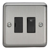 Matt Chrome 13A Switched Fused Spur with Neon Black Inserts