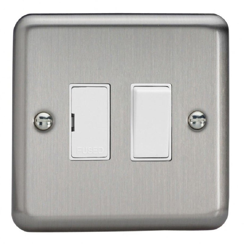 Varilight XS6W | Matt Chrome Switched Fused Spur