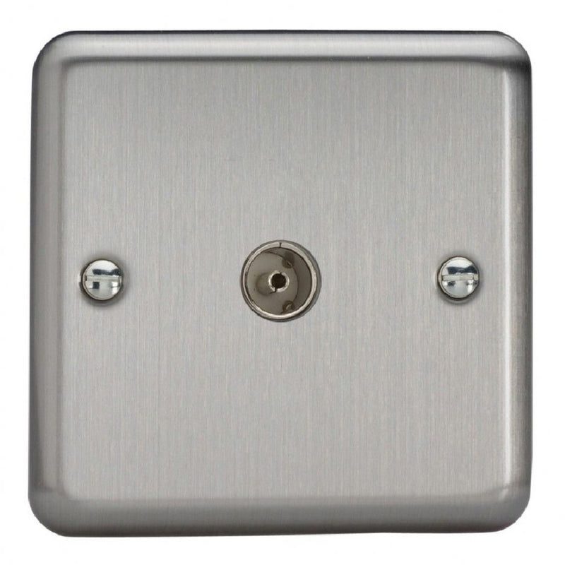 Varilight XS8 | Matt Chrome TV Socket