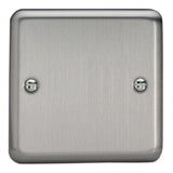 Matt Chrome Single Blank Plate