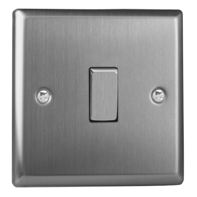 Varilight XT1D | Brushed Steel Classic Rocker Switch