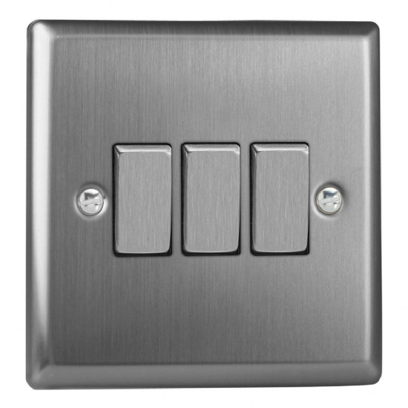 Varilight XT3D | Brushed Steel Classic Rocker Switch