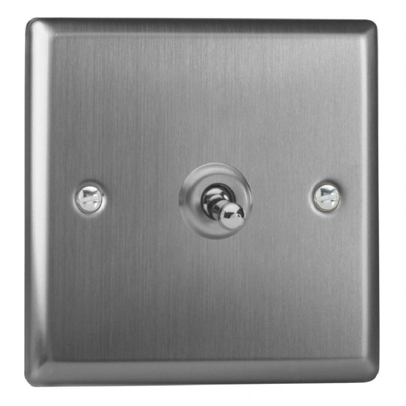 Varilight XTT1 | Brushed Steel Classic Toggle Switch