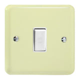 White Chocolate Lily 1 Gang 10A 1 or 2 Way White Rocker Switch
