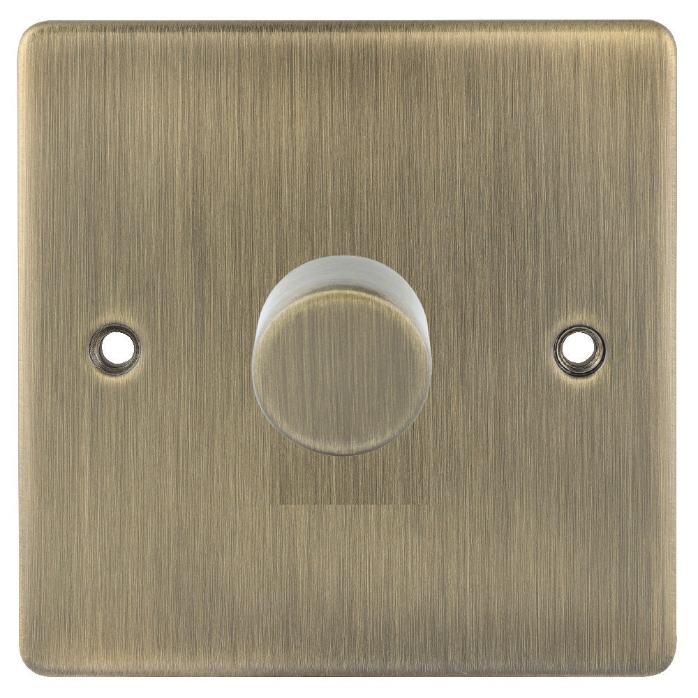 Antique Brass Classic LED 1 Gang 1 or 2 Way Push On Off Decorative Dim ...