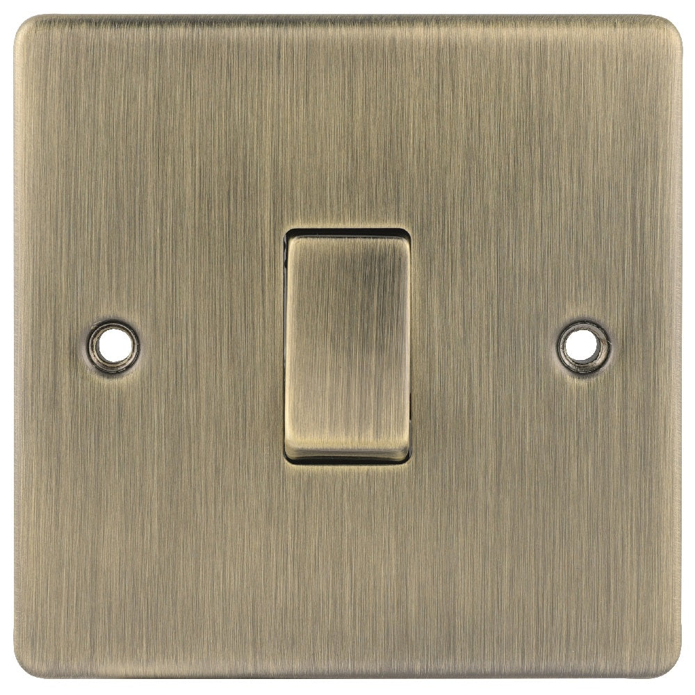 Antique Brass Classic 1 Gang 10A 1 or 2 Way Decorative Rocker Switch ...