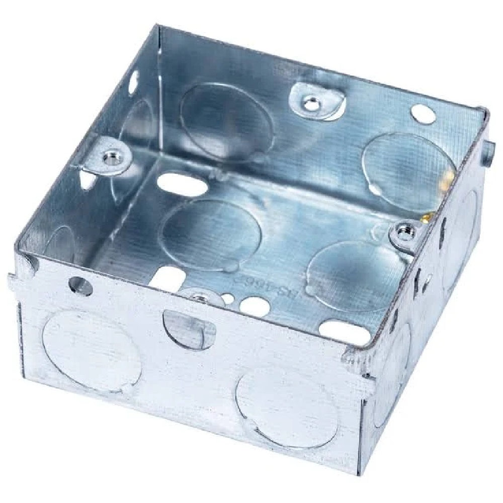 Steel 35mm Depth 1 Gang Single Plate Switch & Socket Back Box – The ...