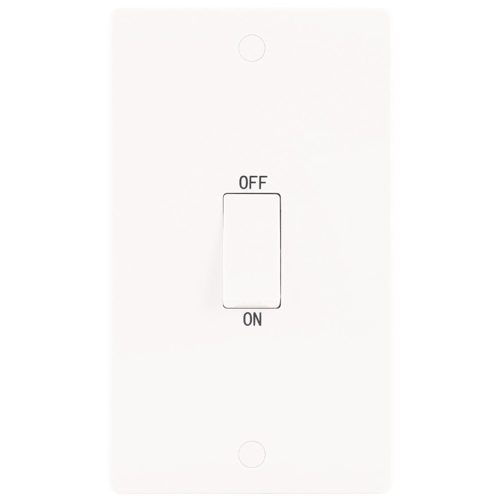 White 45A Double Pole Rocker Switch (Vertical Plate) – The Switch Store
