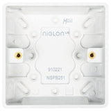 Niglon NSPB251 | White Pattress Wall Box 25mm Depth