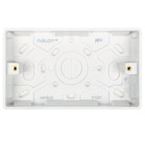 Niglon NSPB322 | White Double Pattress Wall Box 32mm Depth