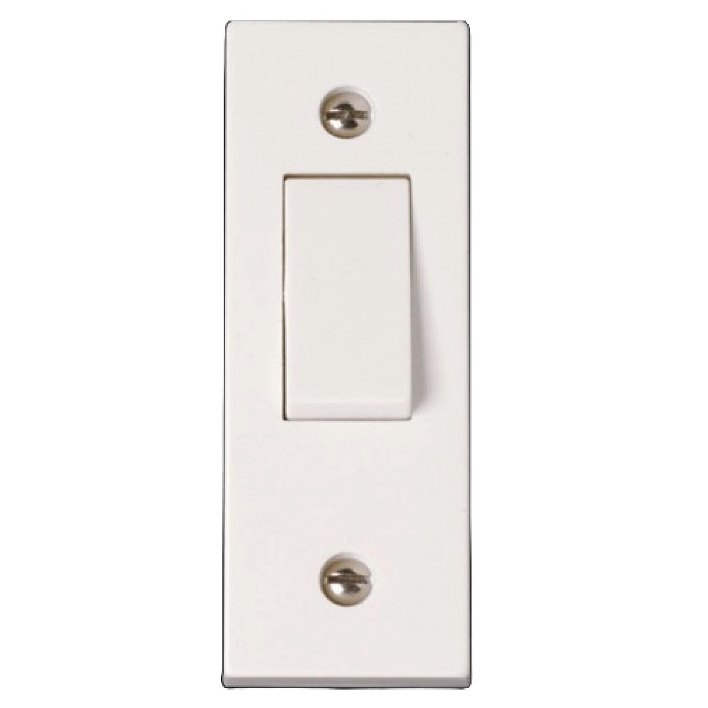 Niglon SP6A12 | White Architrave 1 Gang Rocker Light Switch