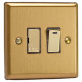 Varilight XB6ND | Brushed Brass Classic Switched Fused Spur