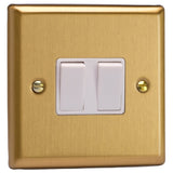 Varilight XB77W | Brushed Brass Classic Intermediate Switch