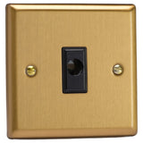 Varilight XBFOB | Brushed Brass Classic Flex Outlet Plate