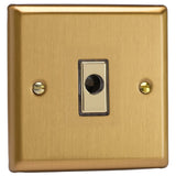 Varilight XBFOD | Brushed Brass Classic Flex Outlet Plate