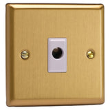 Varilight XBFOW | Brushed Brass Classic Flex Outlet Plate