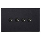 Varilight XDYT9S.MB | Matt Black Screwless Urban Toggle Switch | XDYT9SMB