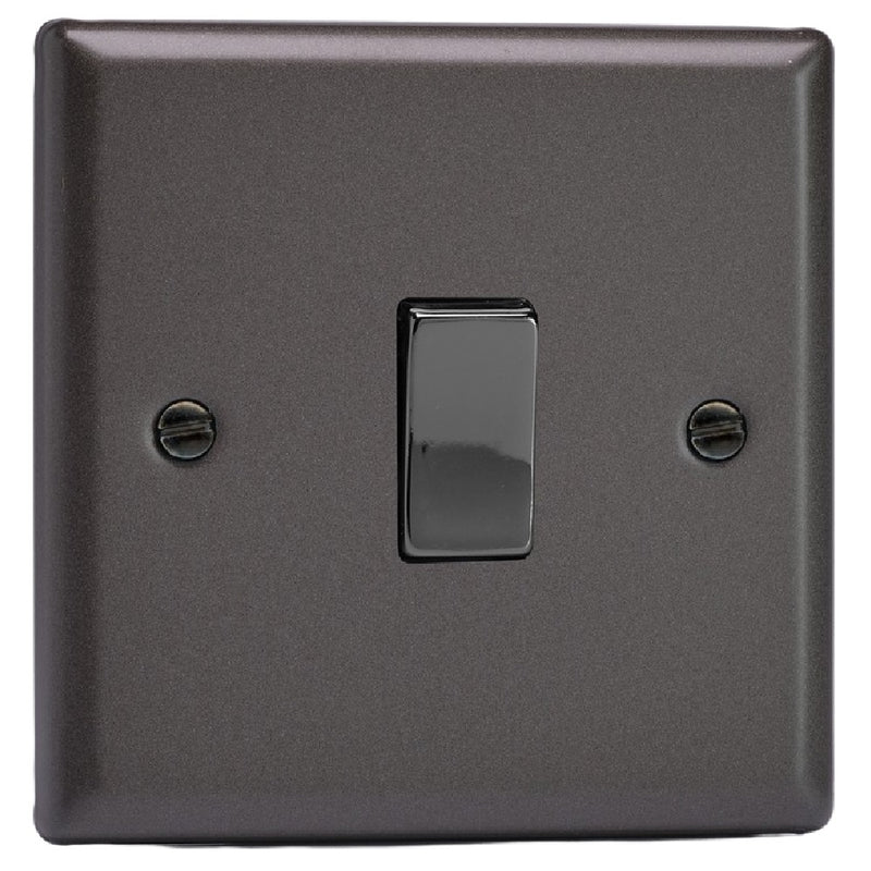 Varilight Graphite Grey Classic Switches Sockets | Grey Metal