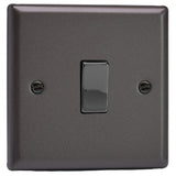 Graphite Grey Classic 1 Gang 10A 1 or 2 Way Decorative Rocker Switch