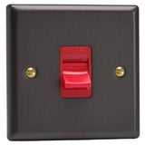 Slate Grey Vogue Cooker Switch 45A (Single Plate)