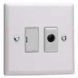Chalk Matt White Urban 13A Unswitched Fused Spur with Flex Outlet White Inserts
