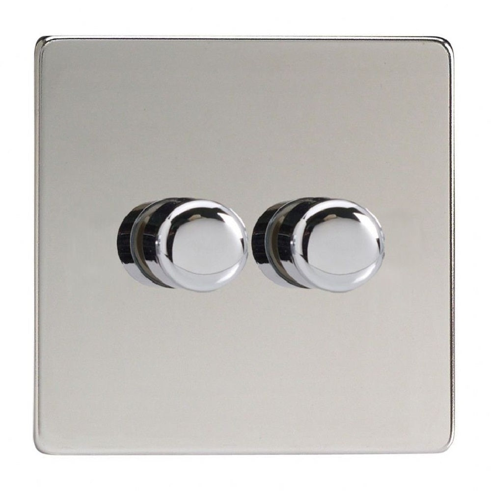 Varilight JDCP252S | Polished Chrome Screwless Dimmer Switch