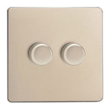 Varilight JDNP252S | Satin Chrome Screwless Dimmer Switch